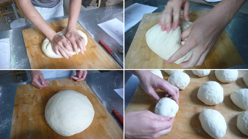 making the pizza dough
