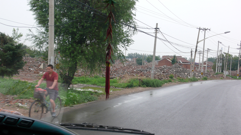 demolition along the road